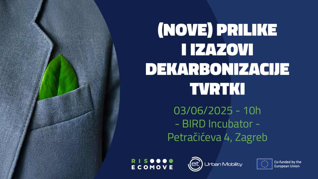 POZIV NA DOGAĐAJ: (NOVE) PRILIKE I IZAZOVI DEKARBONIZACIJE TVRTKI 1 EcoMove Nove prilike i izazovi dekarbonizacije tvrtki dogadaj 03 06 2025 10h